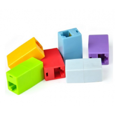 

Соединитель RJ45 8P8C мама/мама RJ45 для соединения кабеля, голубой, Q100
