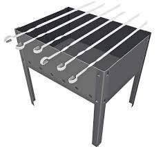 

Мангал +6 шампуров( Шампура из нержавеющей стали 420/10/1.5)