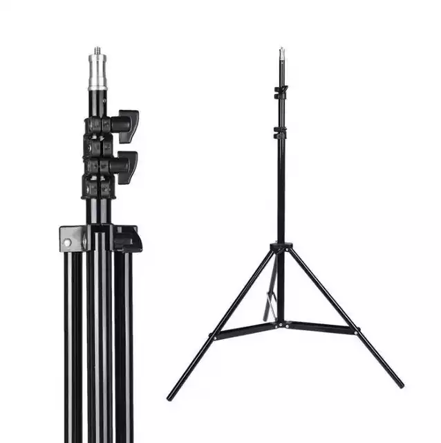 

Штатив 2.1 метра для световых приборов, селфи , кольцевых ламп, фотоаппарата, лазерного уровня, Черный