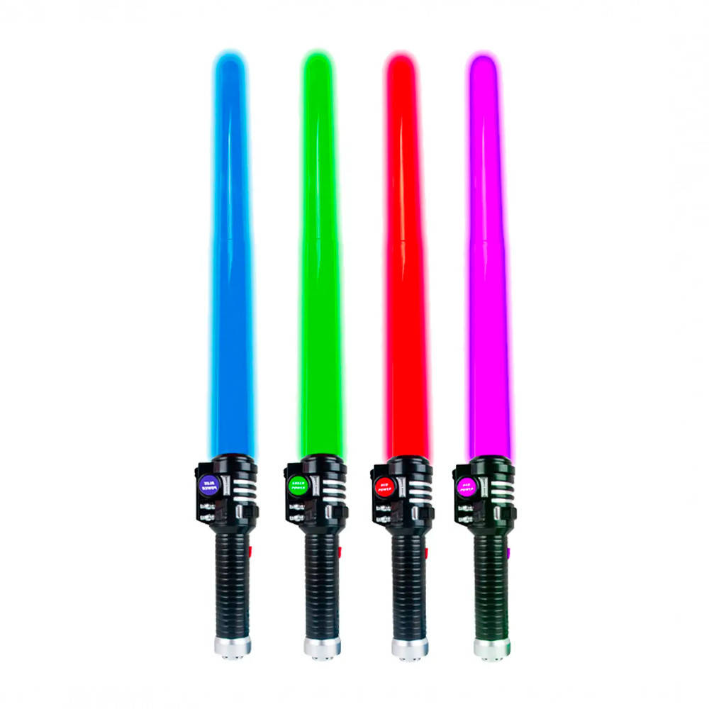 

Световой меч Джедая Звёздные воины, 4 цвета на батарейках Space Sword, Черный
