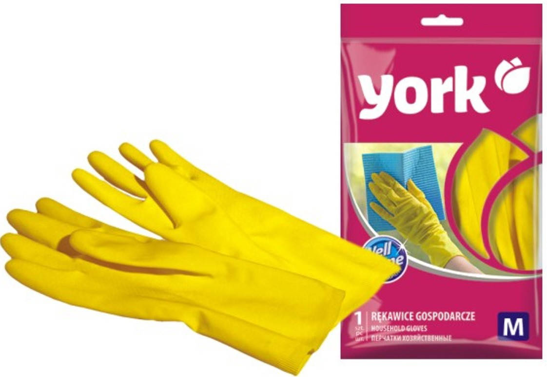 

Перчатки York резиновые М 092020, Желтый