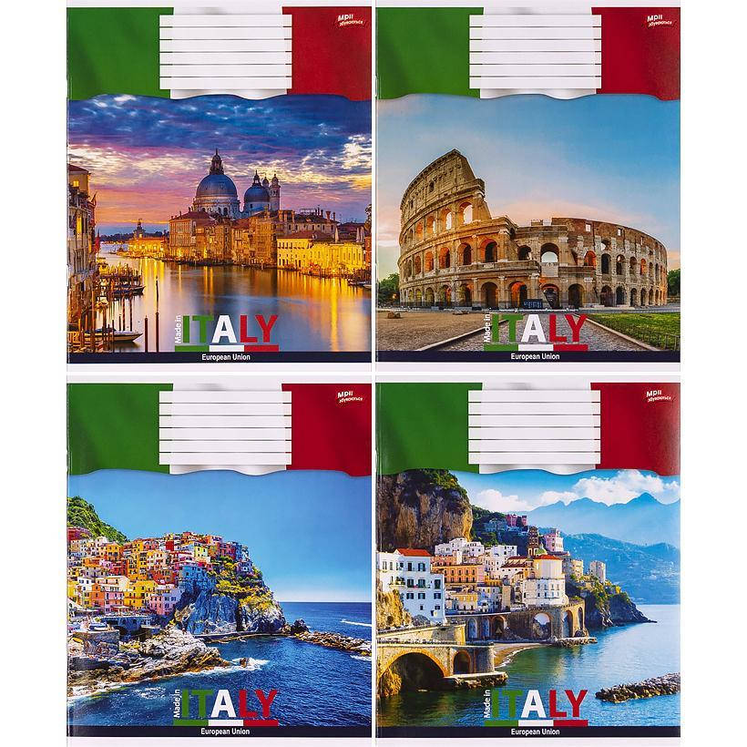 

Тетрадь цветная 36 листов, клетка цена за упаковку