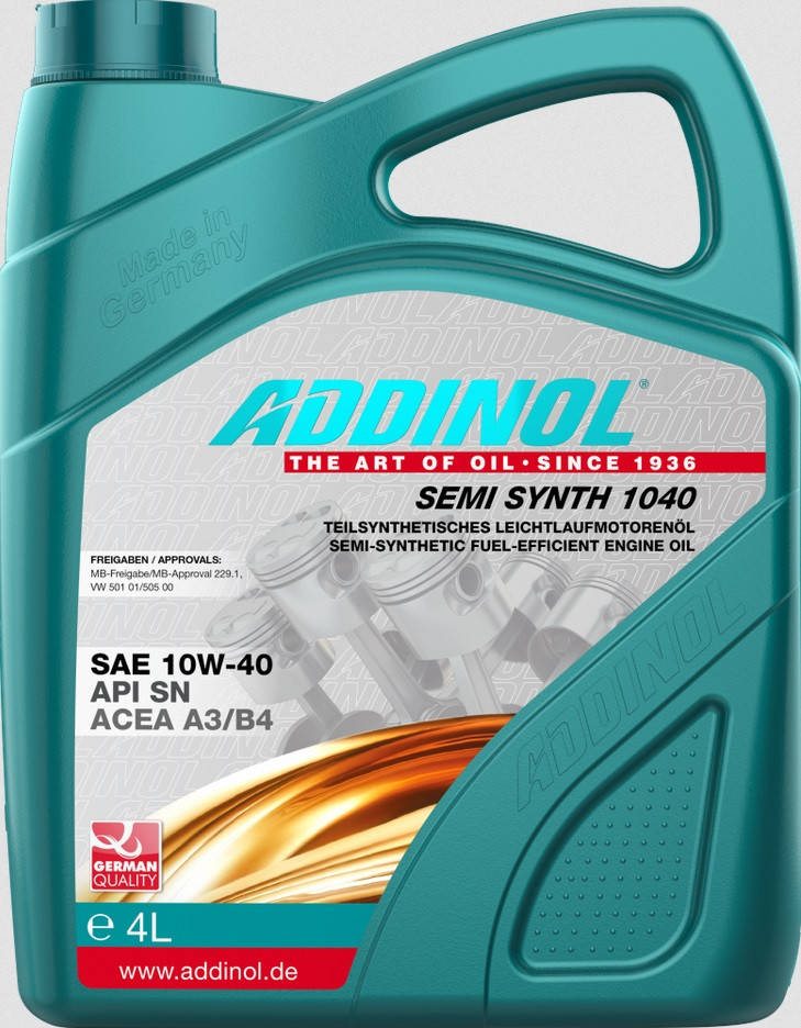 

Моторное масло ADDINOL 10W40 SEMI SYNTH 4l