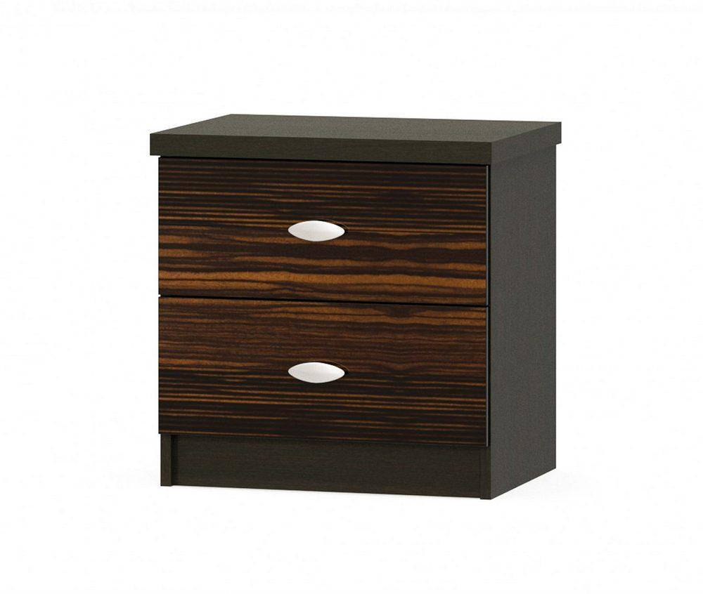 

Тумба прикроватная Ева (2 шт) венге темный/макасар