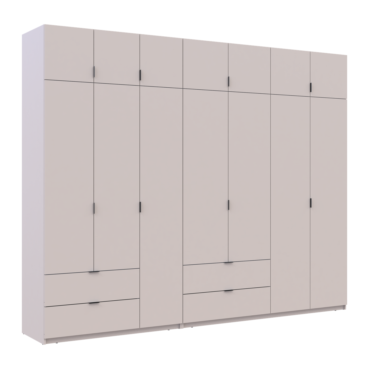 Розпашна Шафа для одягу Doros Лукас Кашемір 3+4 ДСП 300х50х240 (42005132) 6