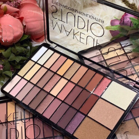 

Тени Makeup Studio DoDo Girl + хайлайтер, палетка теней 33 оттенка (B)