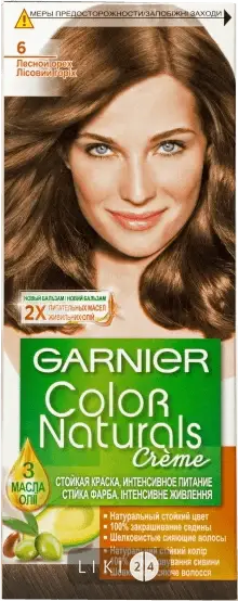 

Стойкая крем-краска для волос Garnier Color Naturals 6, лесной орех