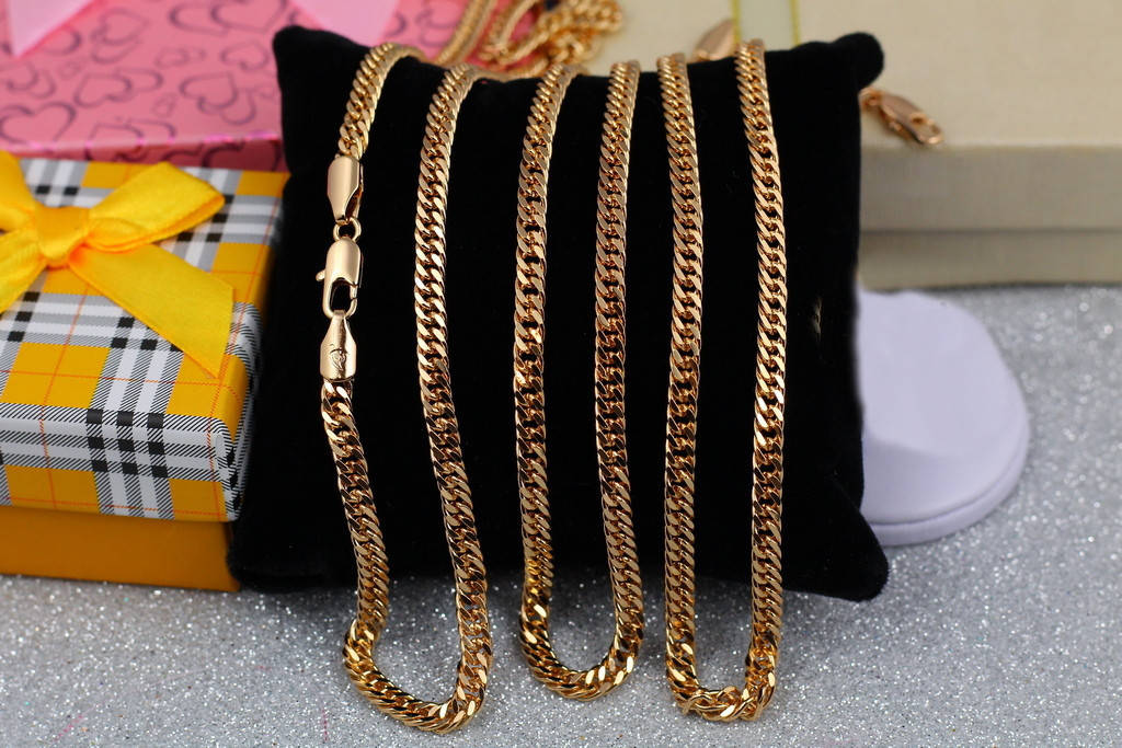 

Цепь Xuping Jewelry кобра 60 см 4 мм золотистая