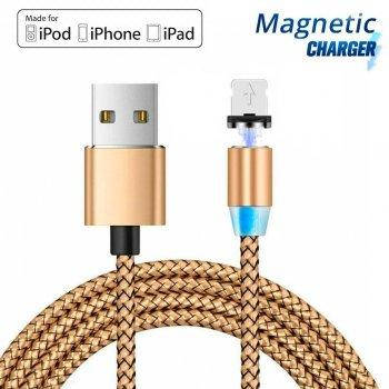 

Магнитный кабель для зарядки Lightning 1 м Золотой