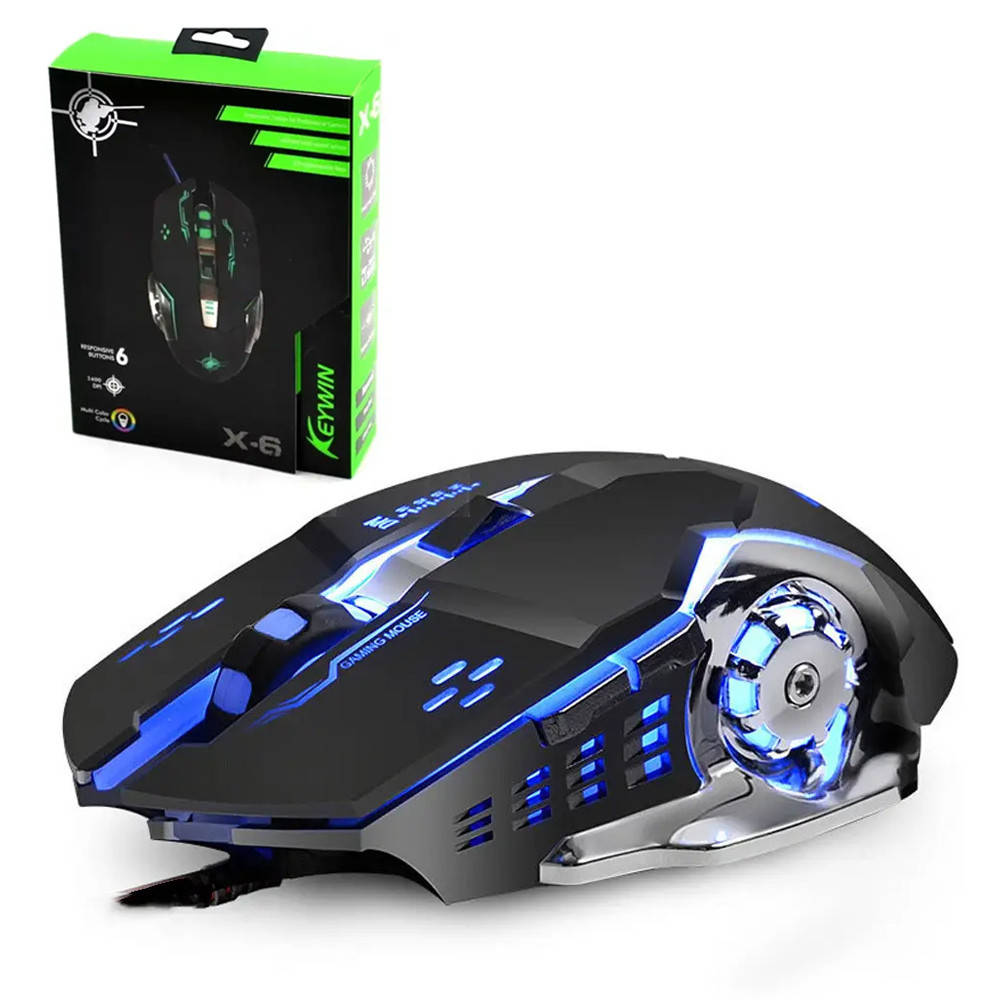 

Мышка проводная GAMING MOUSE X6 / Геймерская мышь / Мышка для ПК игровая, Черный