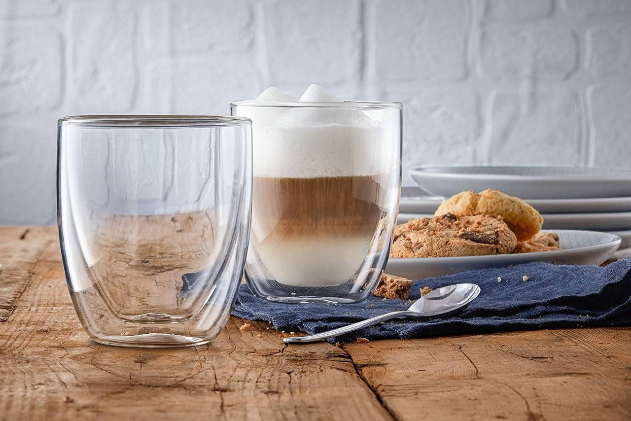 

Термостакан 200 мл. для кофе 1шт. (Двойное стекло), Прозрачный