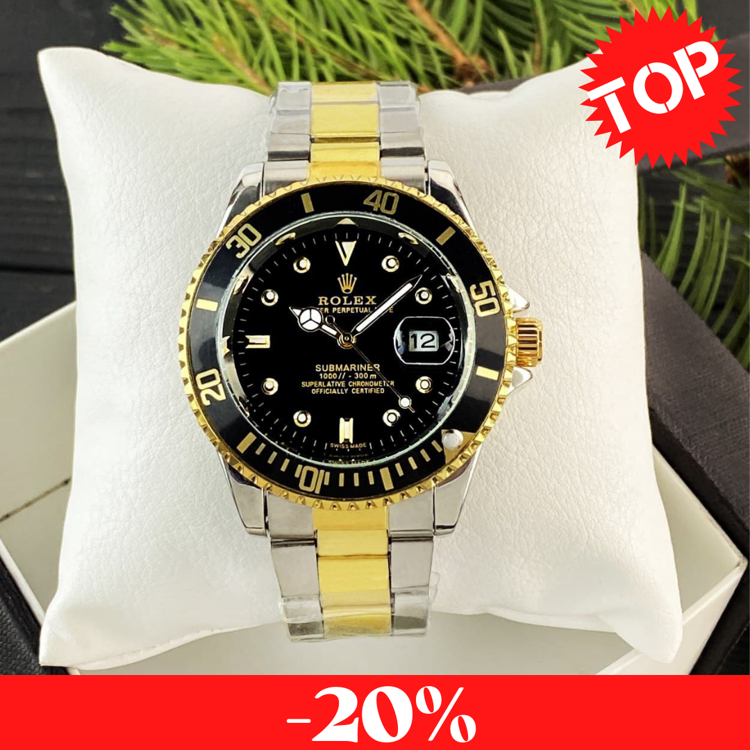 

Мужские кварцевые часы Rolex (Ролекс) серебристые
