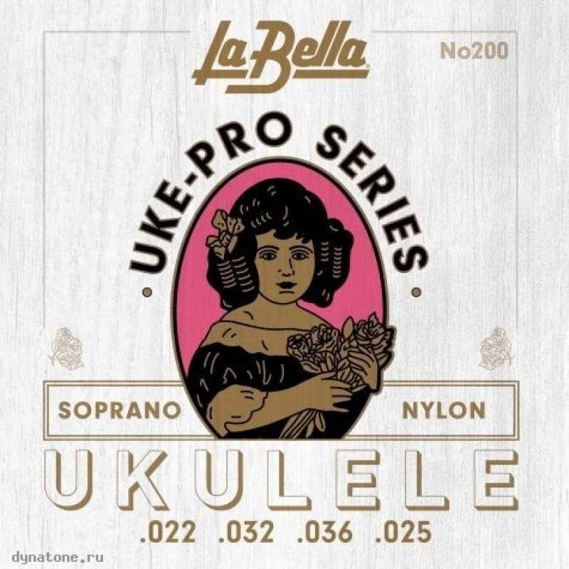 

Струни для укулеле La Bella 200 Uke-Pro, Soprano