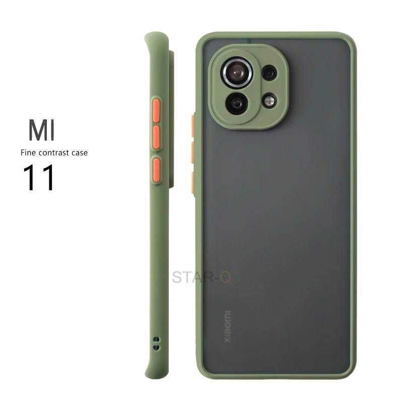 

Противоударный чехол LikGus с защитой камеры для Xiaomi Mi 11 ХАКИ