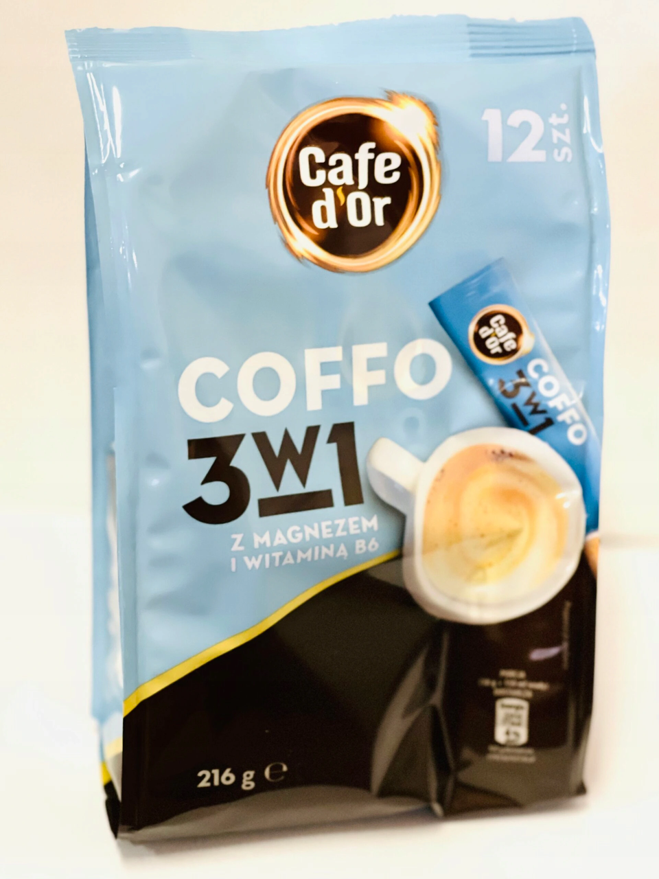 

Кофе растворимый Cafe d'or 3в1 с magnezem, 12шт