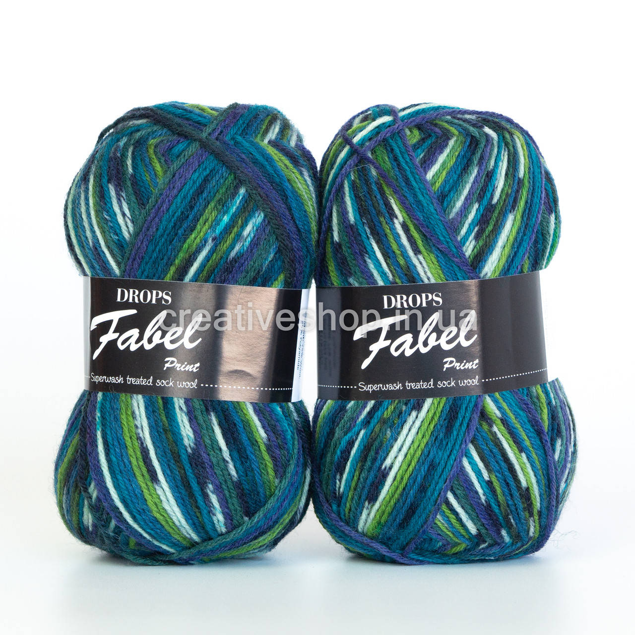 

Пряжа Drops Fabel Print (цвет 677 green/turquoise)