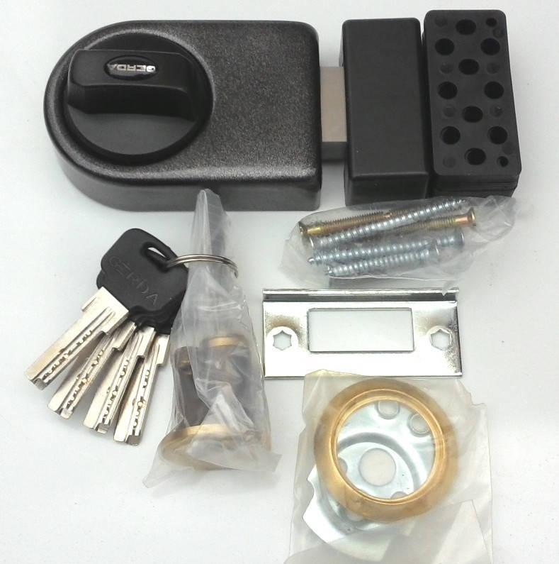 

Замок накладной Gerda ZN 200 графит (Польша)