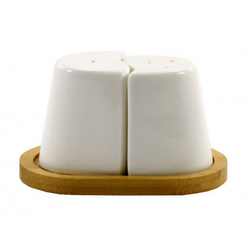 

Солонка+перечница Interos на деревянной подставке PJ01365