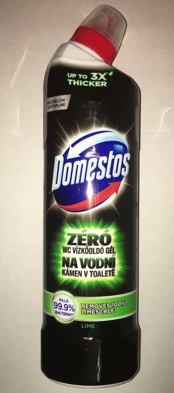 

Дезінфікуючий засіб для чищення унітазу Domestos Zero Лайм 750 мл