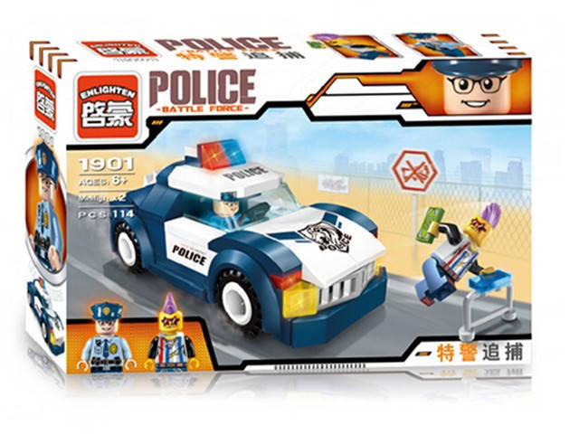 

Конструктор Brick 1901 Enlighten Погоня 114 дет lego лего