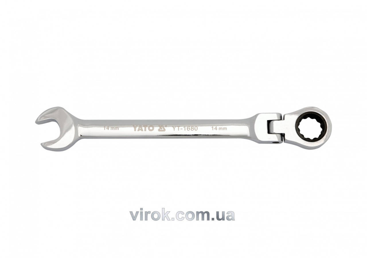 

Ключ комбинированный с трещоткой и шарниром YATO М10 х 160 мм YT-1676