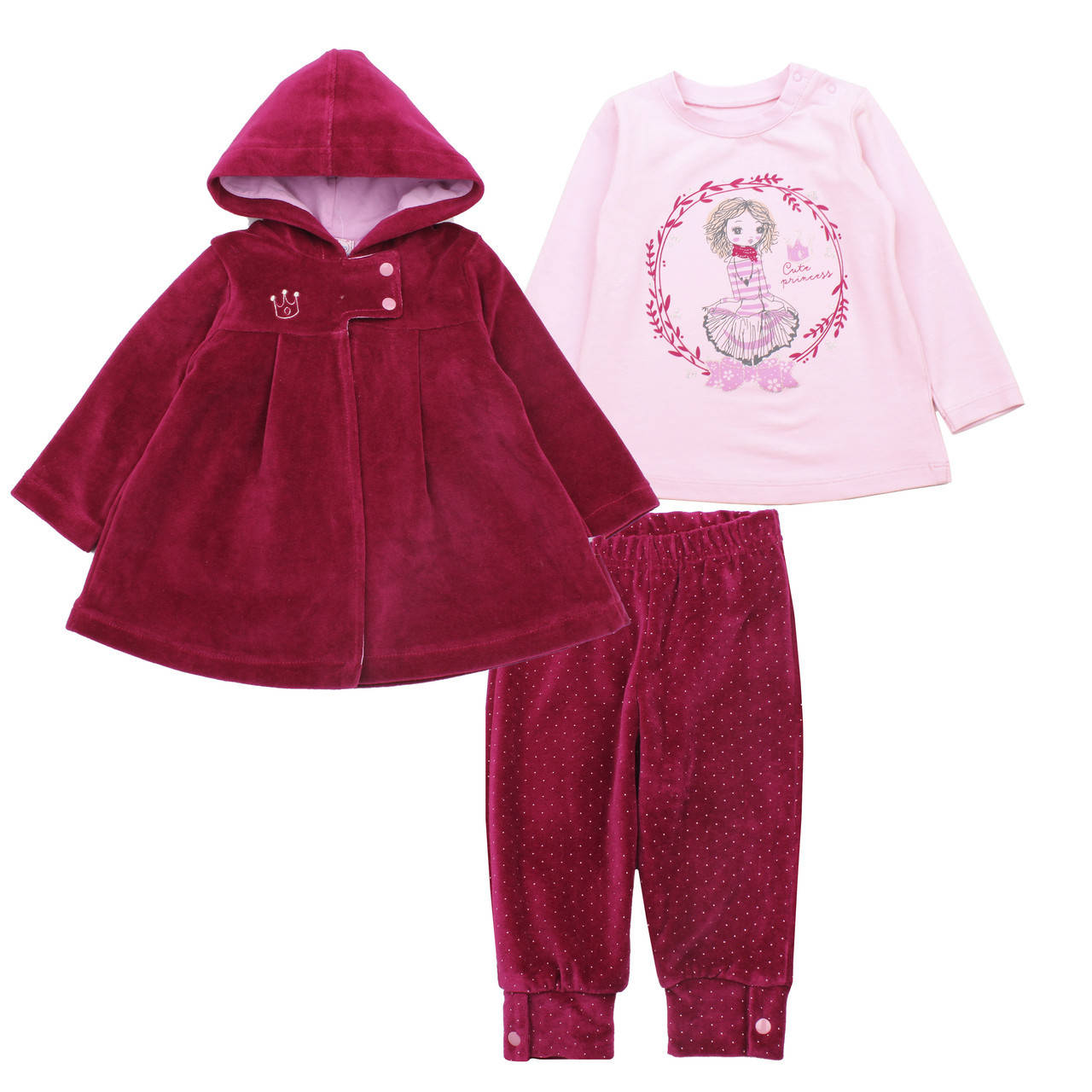 

Костюм для девочек Фламинго 86, Бордовий