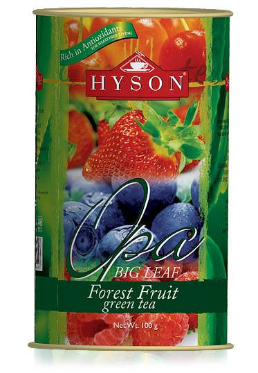 

Чай зеленый Лесные ягоды Хайсон 100 г Hyson OPA Forrest Fruits Green Tea тубус