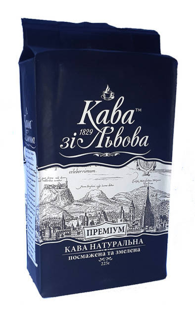 

Львовский кофе молотый Кава зі Львова Премиум 225 грамм в вакуумной упаковке