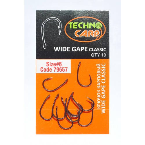 

Крючок карповый Технокарп "Wide Gape Classic" №4