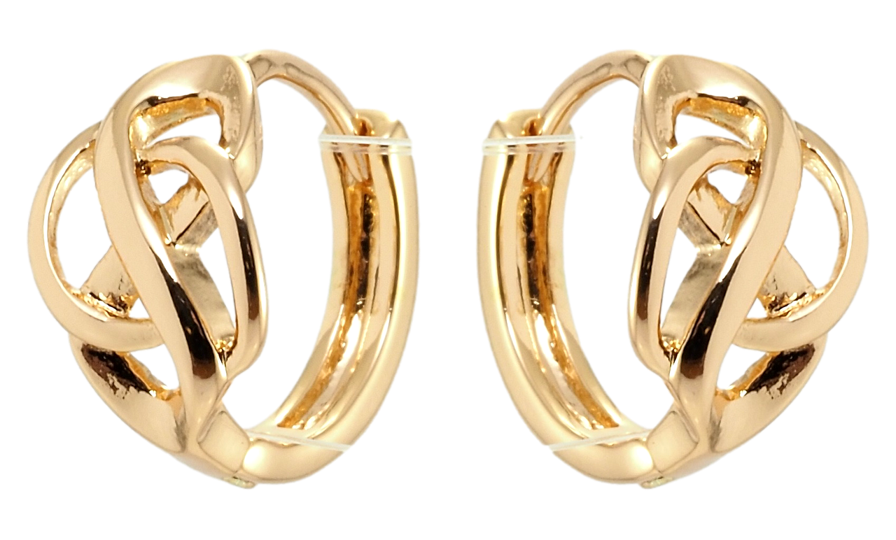 

Серьги Xuping Позолота 18K колечки "Декоративный орнамент"