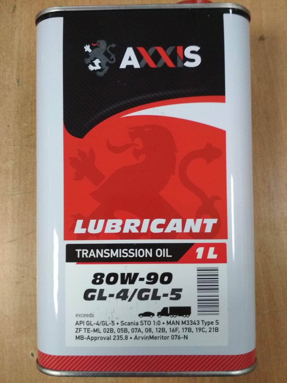 

Масло трансмиссионное AXXIS 80W-90 GL-4/GL-5 1л. - производства Польши