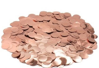 

Конфетти "Кружочки" 1,3 см розовое золото, 50 г
