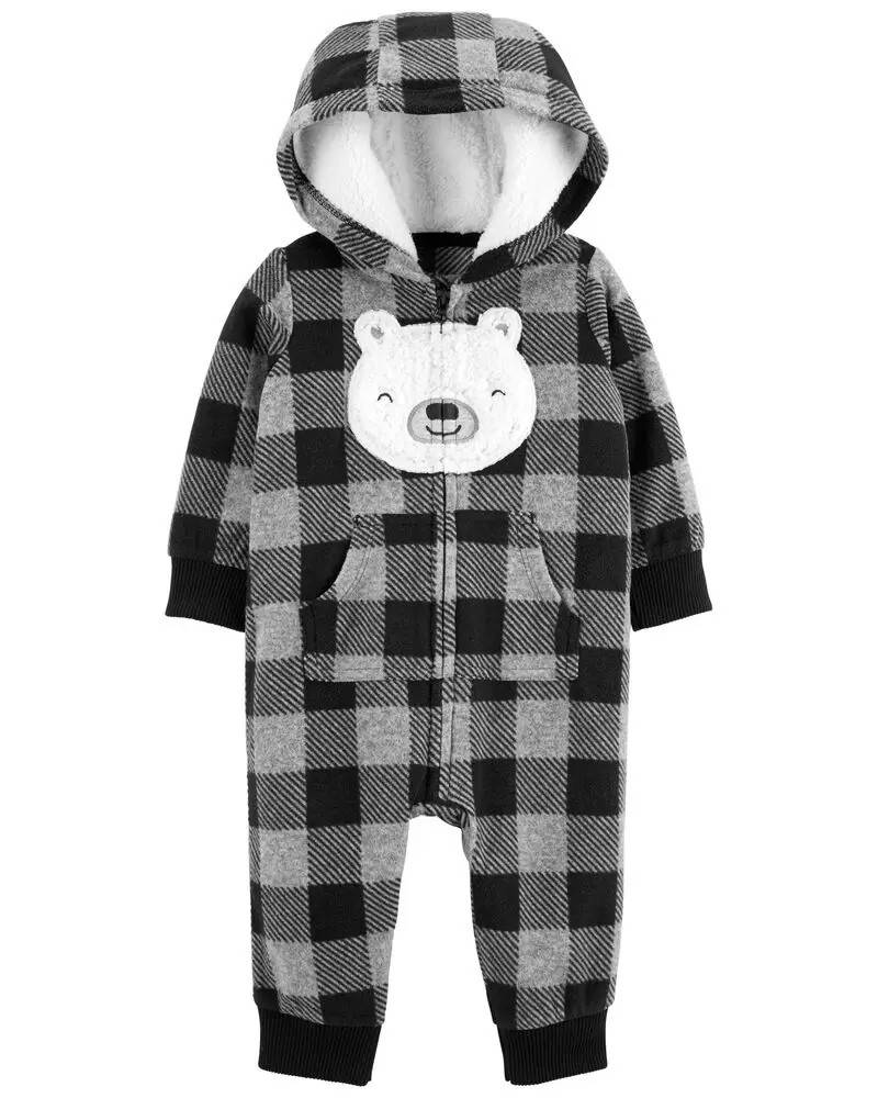 

Микрофлисовый ромпер Carters в клетку с медвежонком 12М - 76 см