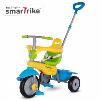 

Трехколесный велосипед с капюшоном и родительской ручкой Smart trike, Разные цвета