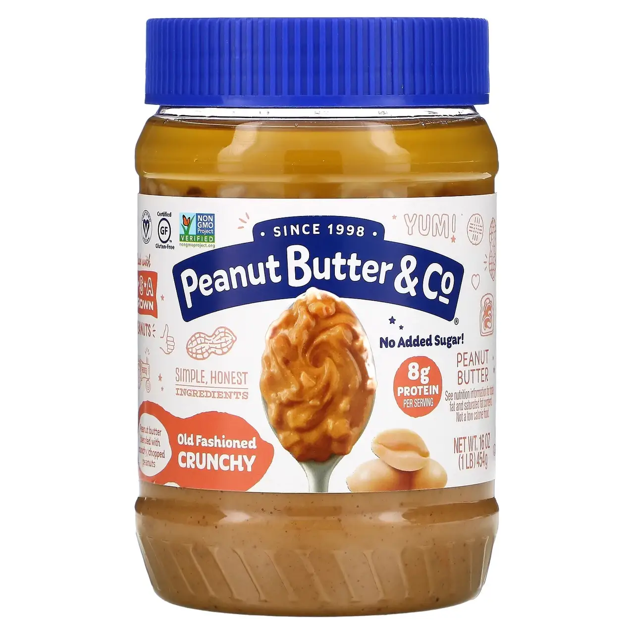 

Peanut Butter & Co., арахисовая паста, классический рецепт с хрустящими кусочками арахиса, 454 г (16 унций)