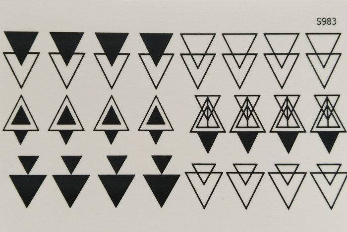 

Водные наклейки (слайдер дизайн) для ногтей, Черный