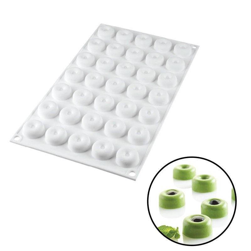 Силиконовая Форма для евродесертов Mrcro Savarin (микро саварин), Белый