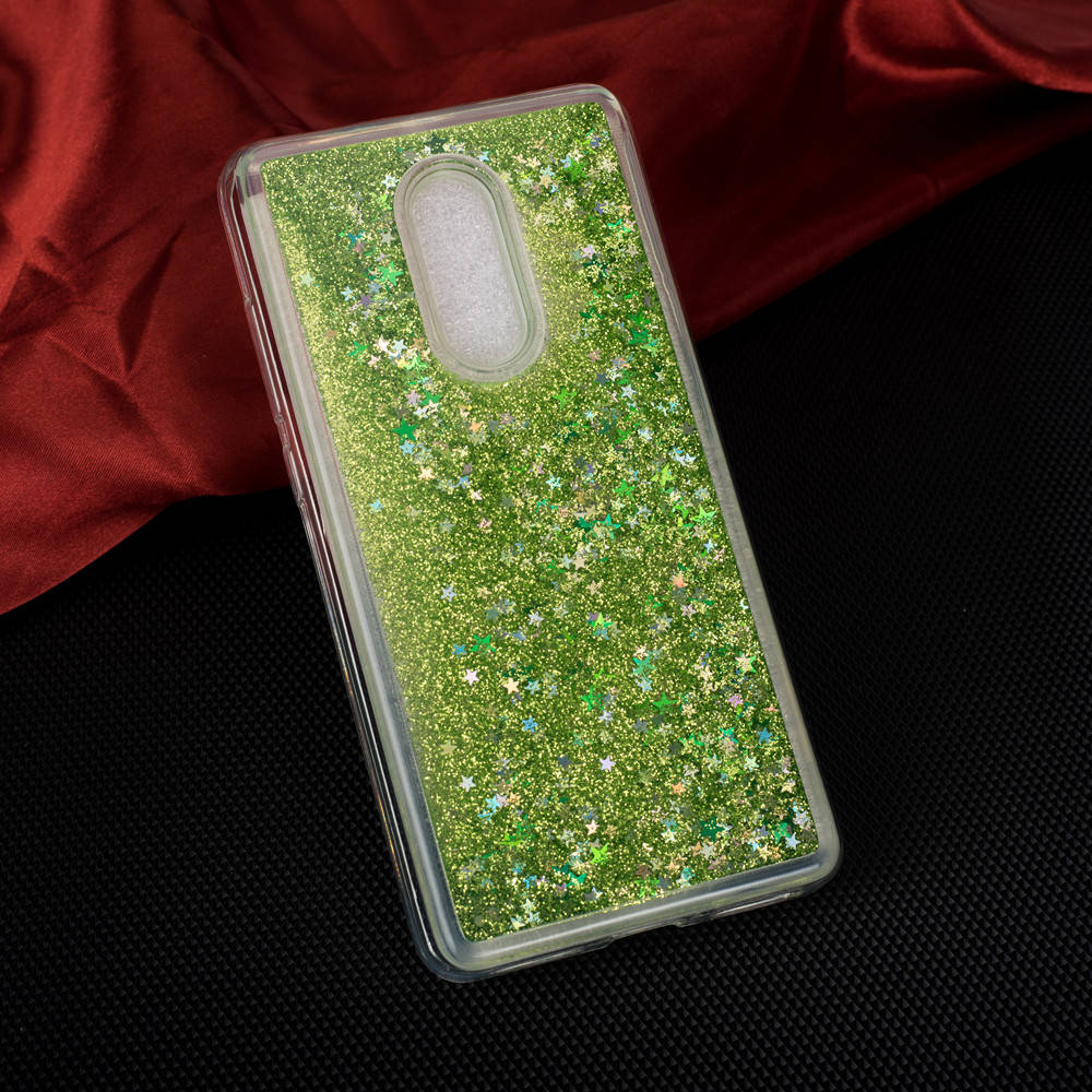 

Чехол Glitter для Xiaomi Redmi 5 Plus (5.99") Бампер Жидкий блеск зеленый, Салатовый