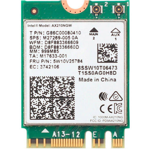 

Wi-Fi адаптер Intel Wi-Fi 6E AX210 NGFF 2.4Gbps 802.11ax Bluetooth 5.2 (AX210NGW)