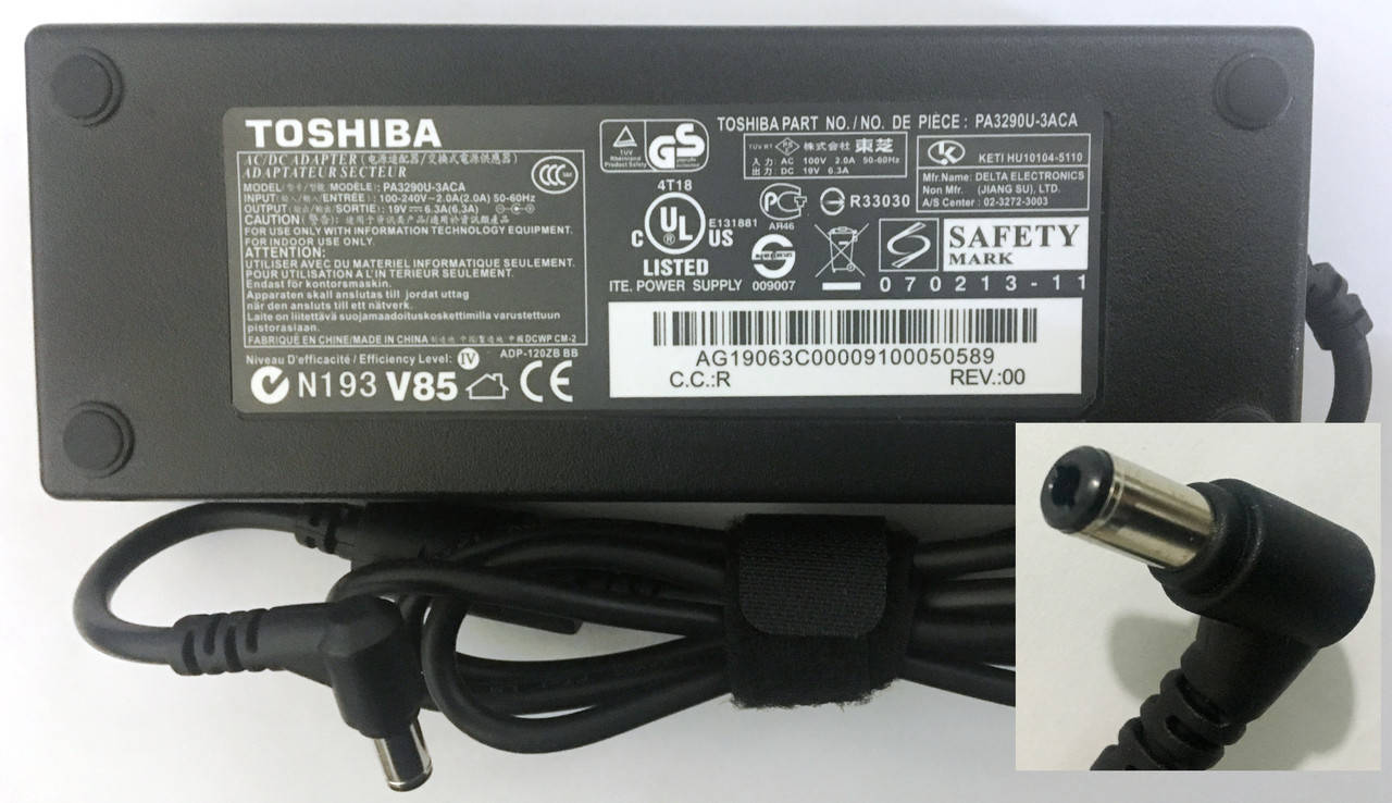 

Блок питания для ноутбука Toshiba 19V 6.3A 120W 6.3 / 3.0 (PA3290U-3ACA)