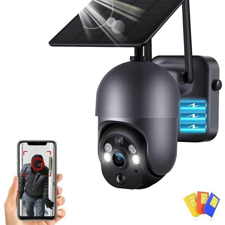 

Наружная поворотная IP камера LarmTek Q3-1080P-BL-4G-BY с солнечной панелью. UBox