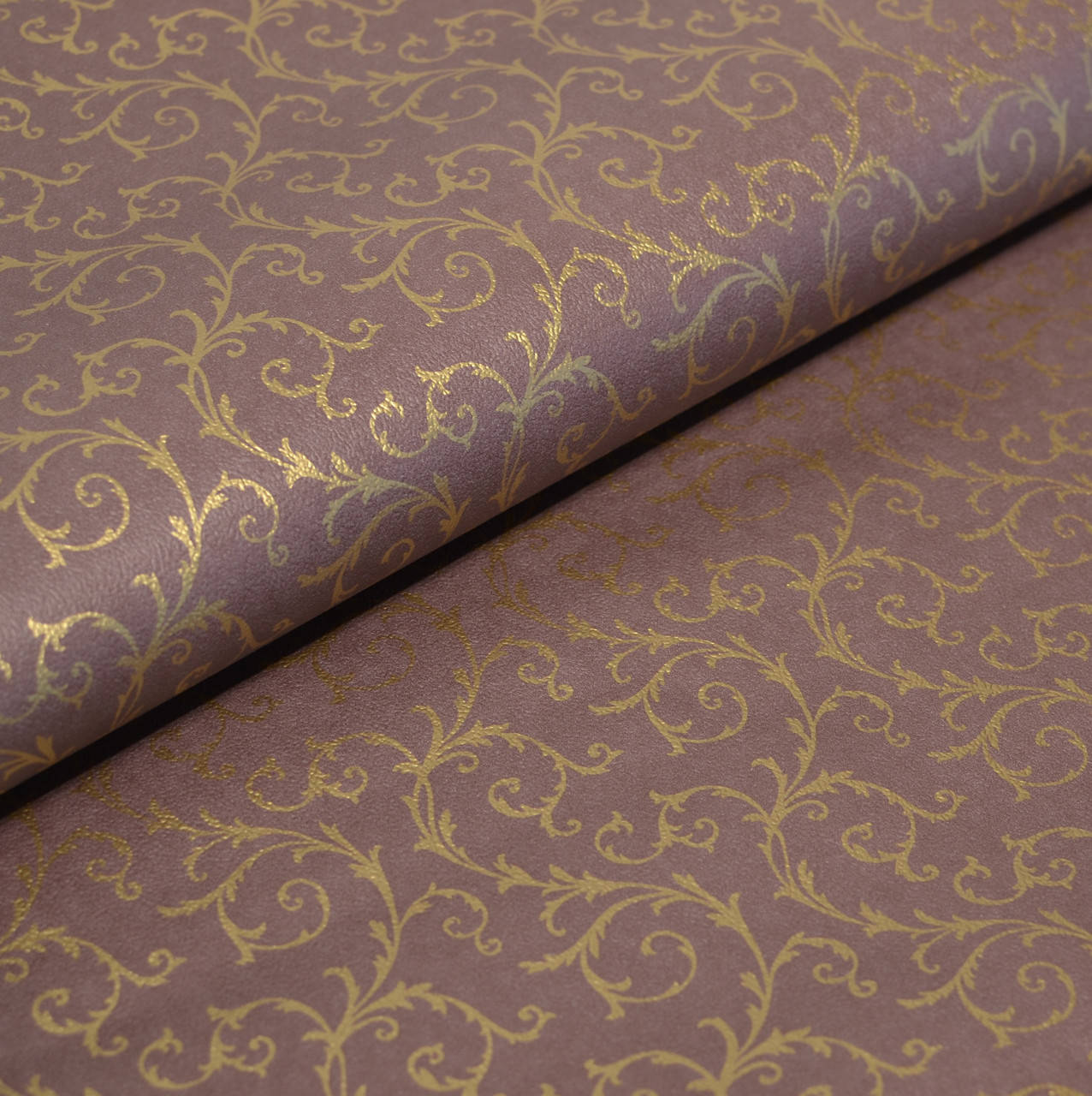 

Темные коричневые бумажные обои для стен с классическим узором мелкий вензель 0,53*10м, Коричневый