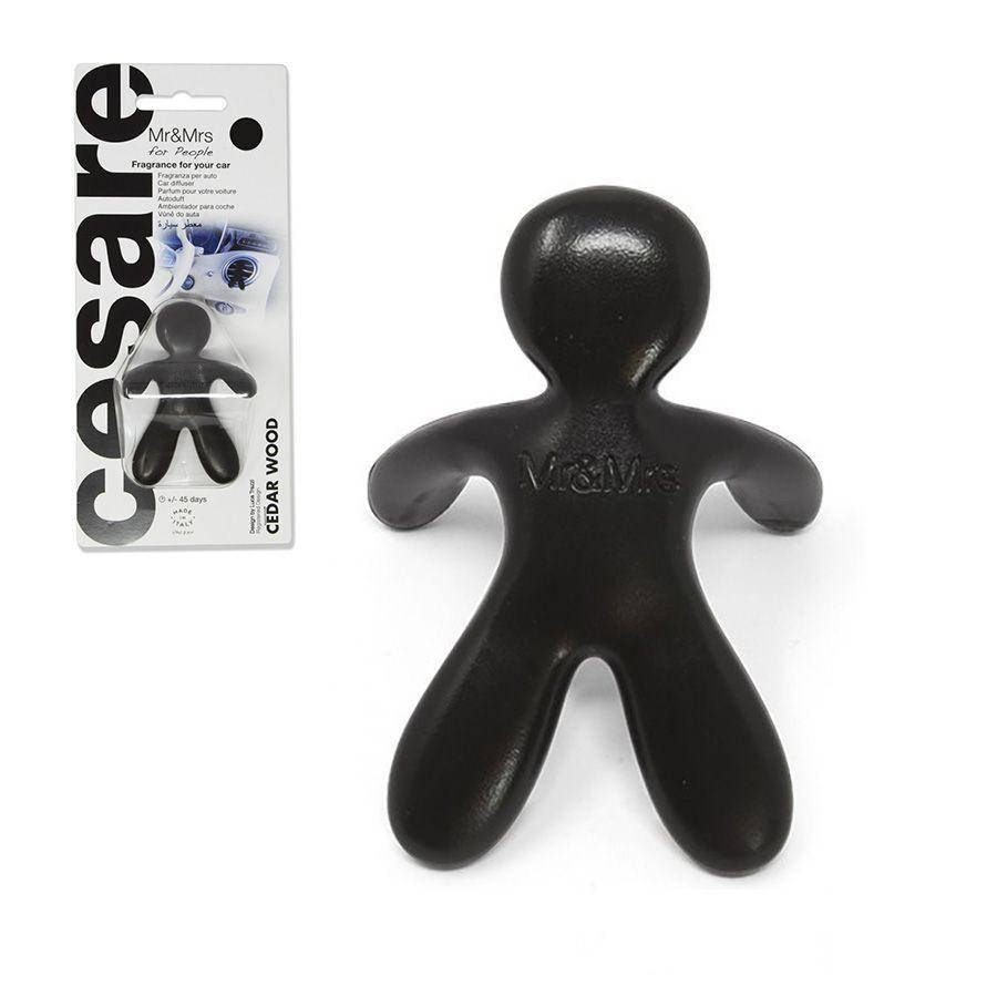 

Ароматизатор в машину человечек Mr&Mrs CESARE BLISTER Cedar Wood - Black