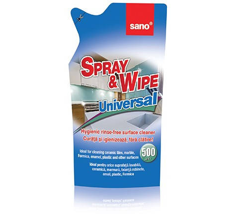 

Sano Spray & Wipe Universal средство ля общей уборки 500мл экопак