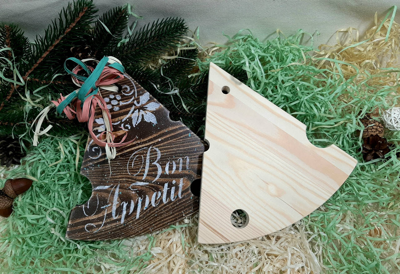 

Сырная дощечка "Кусочек Сыра" 10х20см, сосна