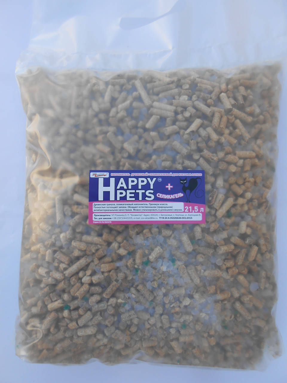 

ТМ «Happy Pets» PREMIUM Древ+Силик наполн. 3 кг 21.5 л (6шт) (шт.)