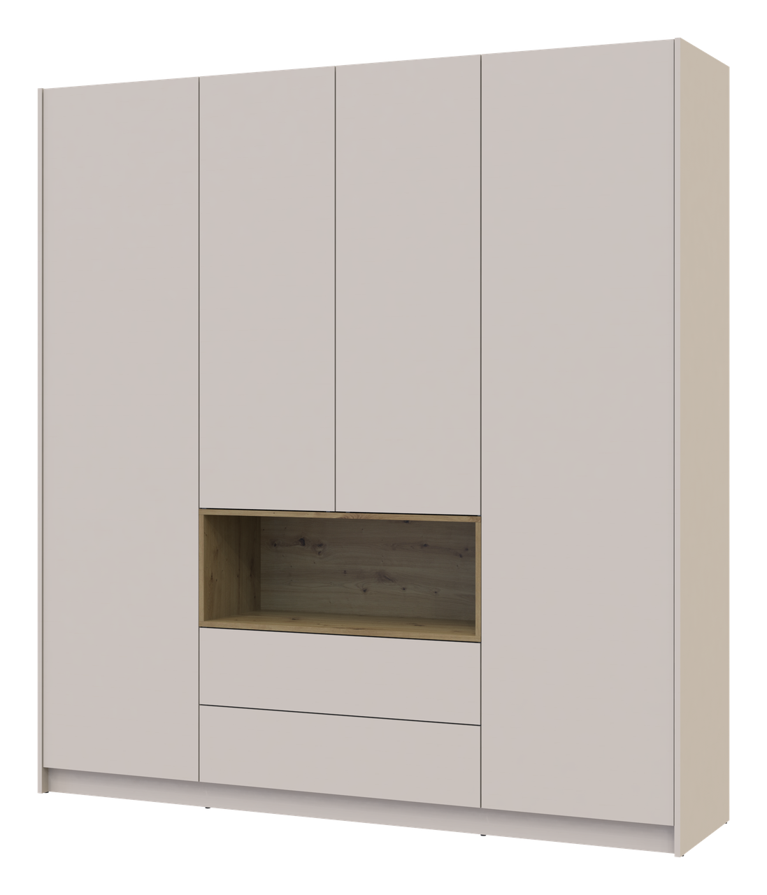 Шафа для одягу з нішею Doros Дейл Кашемір/Дуб Артізан 4 ДСП 206х52х220 (80737727) 4