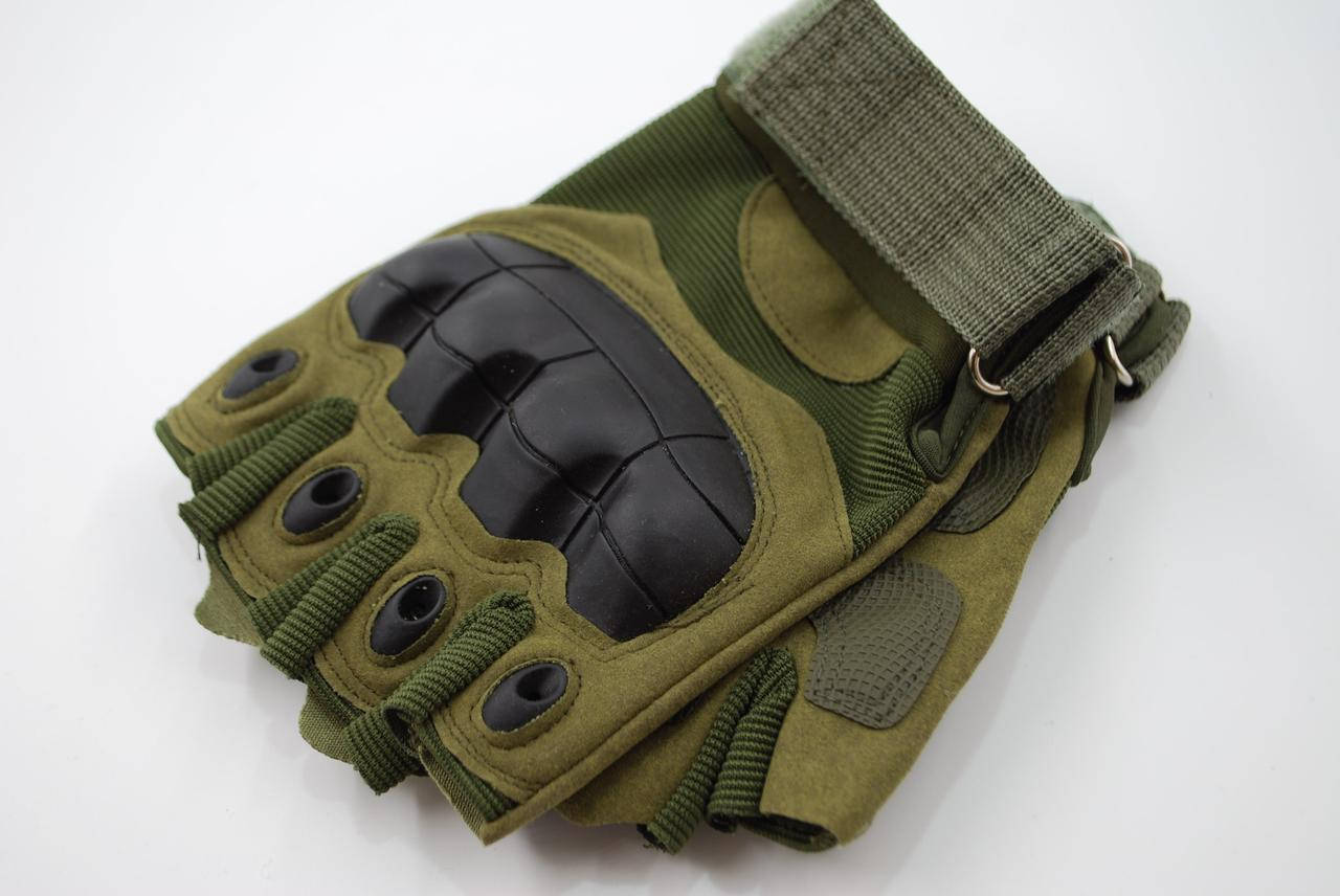 

Перчатки тактические без пальцев 9050_L_Olive