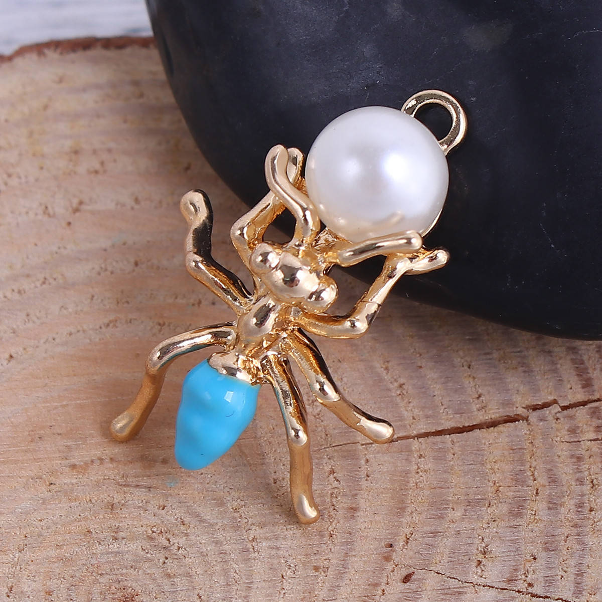 

3D Подвеска, Цинковый Сплав, " Муравей ", Цвет: золото, Жемчужина, 29 мм x 21 мм