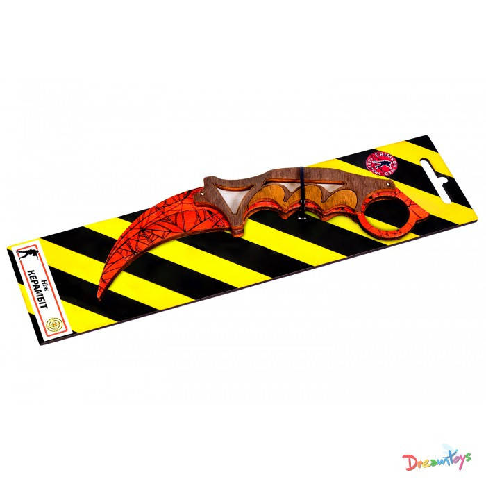 

Нож деревянный "Керамбит" Паутина, на планш. 28*7,5см, Сувенир Декор, Украина